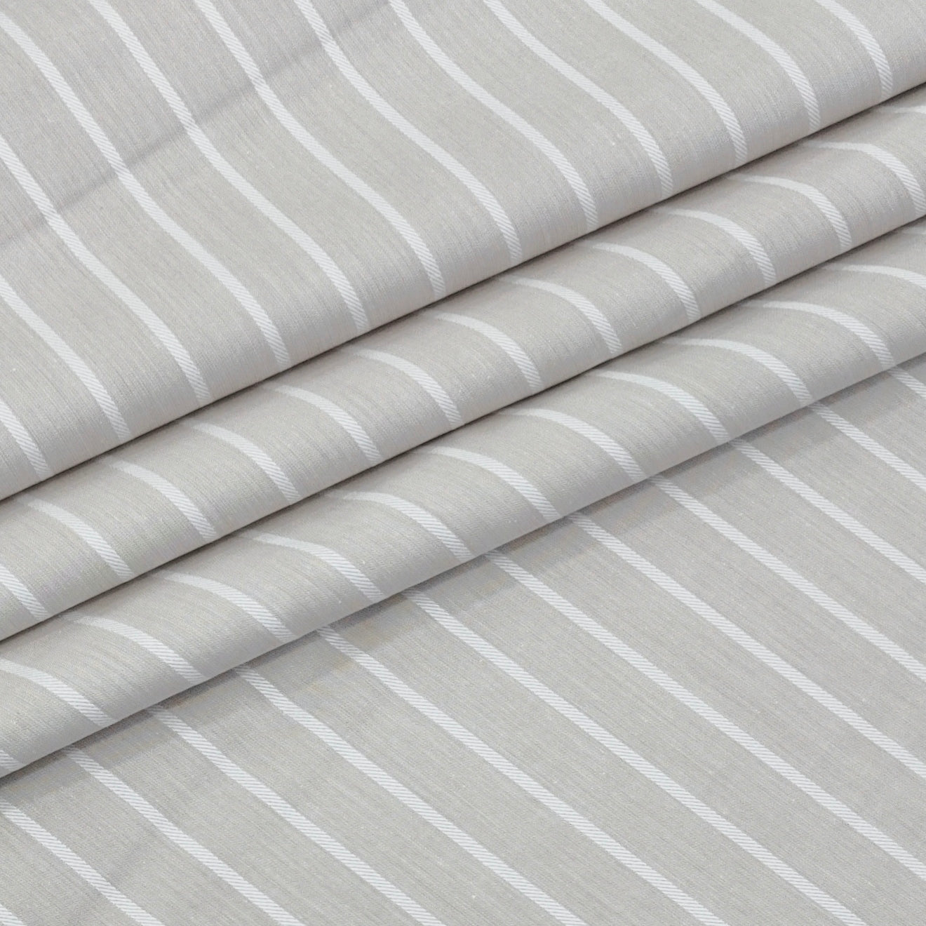 Shirt Fabric Arvind 100% Pure Cotton Pencil Stripes Colour Ash Beige